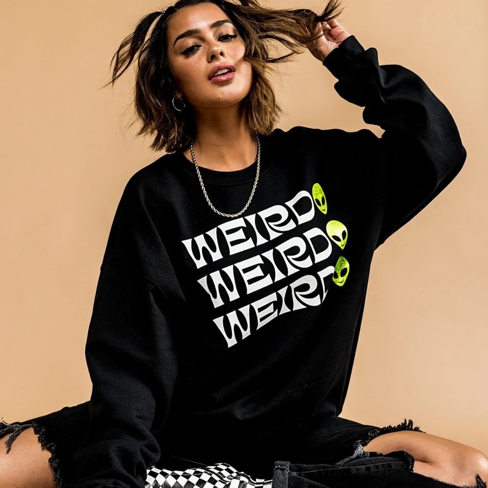 LALA ORIGINAL DESIGN: Weirdo Oversized Pullover BLACK